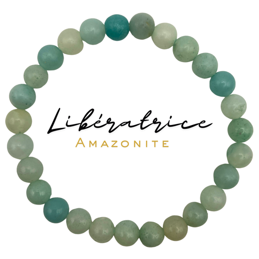 Bracelet Amazonite 6 mm _« Onde de Liberté »