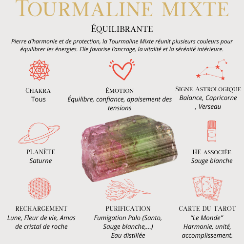 Pendentif arbre de vie 30 mm_Tourmaline mixte