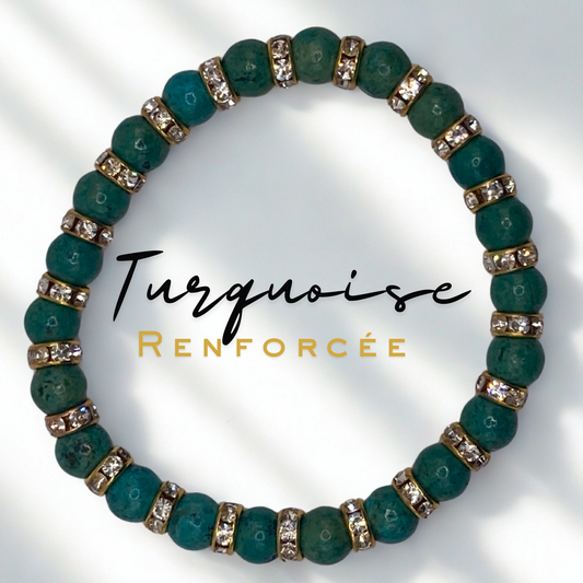 Bracelet sur mesure_Turquoise renforcée_Collection MUMIAH