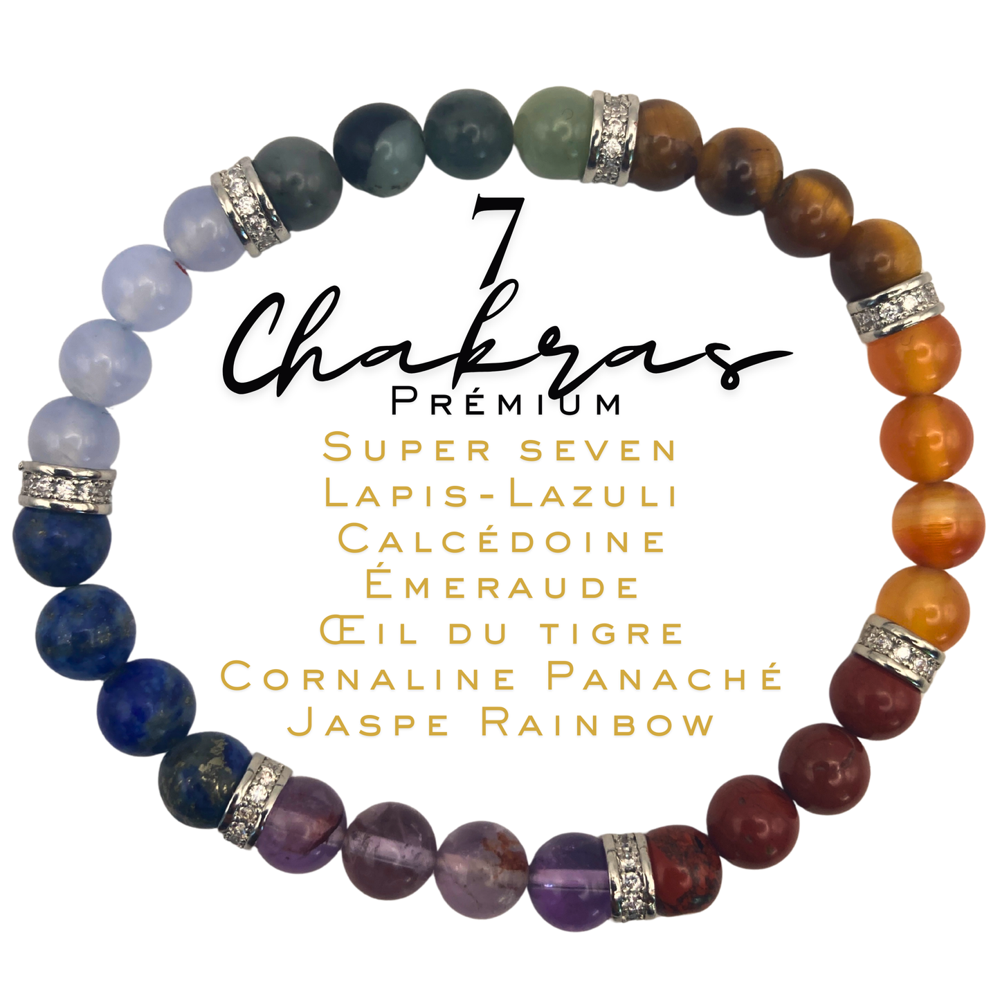 Bracelet sur mesure_7 Chakras Prémium