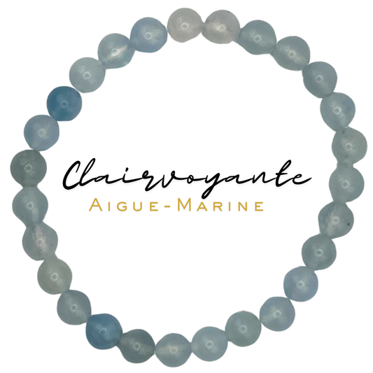 Bracelet Aigue-marine 6 mm