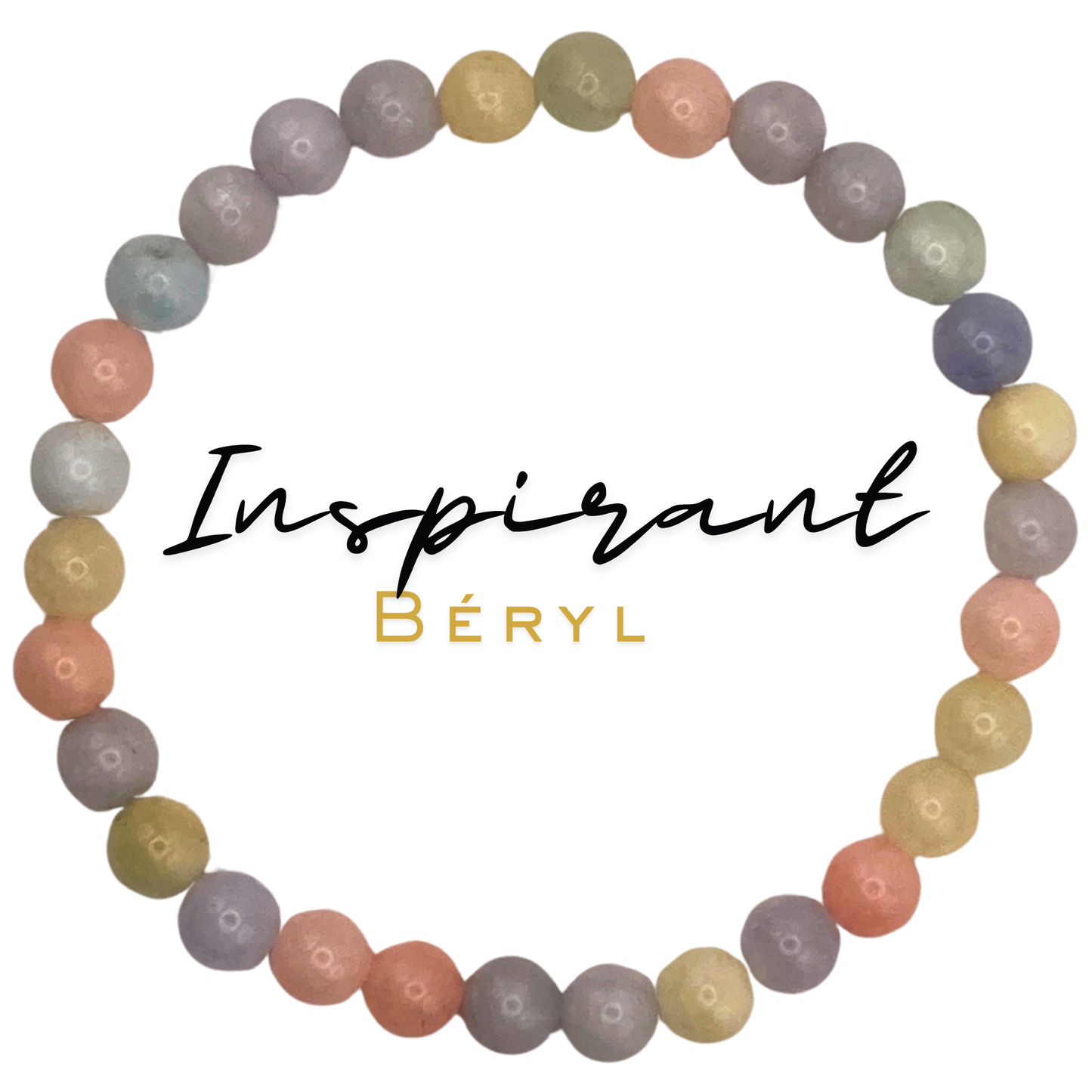 Bracelet Béryl 6 mm_« Clarté du Ciel et du Cœur »